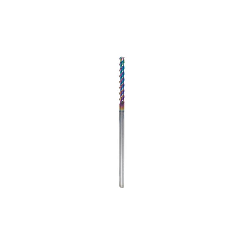 JIANXING 4mm Extra Long Carbide Square End Mill for Aluminum & Copper Applications, 3-Flute, 100mm Length, DLC Coating, CNC Router Bits, End Mill Bits (1 Pieces) - Image 1